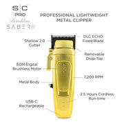 StyleCraft Saber 2.0 Clipper - Gold