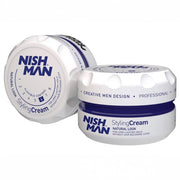 Light Gray Nishman Hair Styling Cream Natural Look 5 oz - 6 Pack