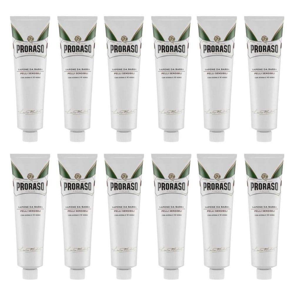 Proraso Shaving Cream in Tube Sensitive Skin - White 5.2 oz - Multipac  400911-6P