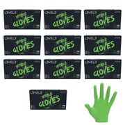 Dark Slate Gray L3VEL3 Professional Nitrile Gloves Lime - 10 Pack, 1000 ct